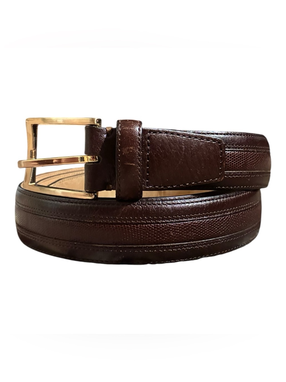 Donald J Trump Leather Belt Brown